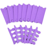 PrettyClaw EVA Pedicure Toe Separators - Purple (200 Pieces/100 Pairs)