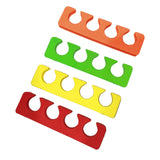 PrettyClaw EVA Pedicure Toe Separators - Red, Orange, Green, Yellow (24 Pieces/12 Pairs)