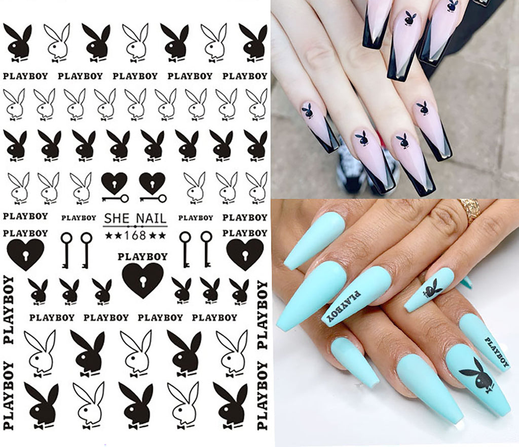 Nail Stickers Playboy Bunny Black SHE-168B