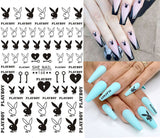 Nail Stickers Playboy Bunny Black SHE-168B