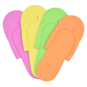 EVA Disposable Nail Spa/Salon Slippers - Orange, Green, Yellow, Purple (1 case/360 pieces)