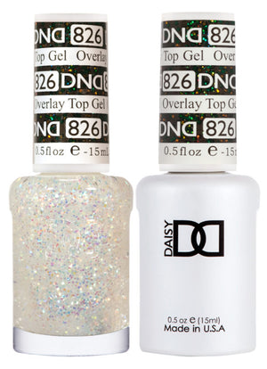 DND Duo Overlay Glitter Top Gel 826