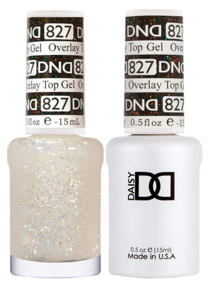 DND Duo Overlay Glitter Top Gel 827