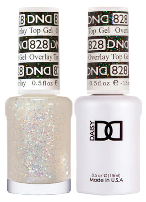 DND Duo Overlay Glitter Top Gel 828