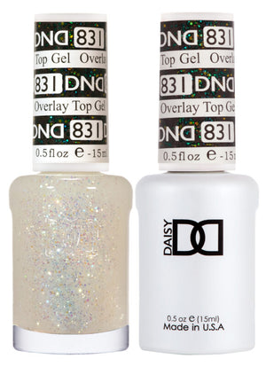 DND Duo Overlay Glitter Top Gel 831