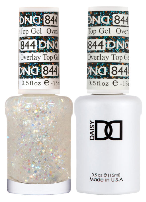DND Duo Overlay Glitter Top Gel 844