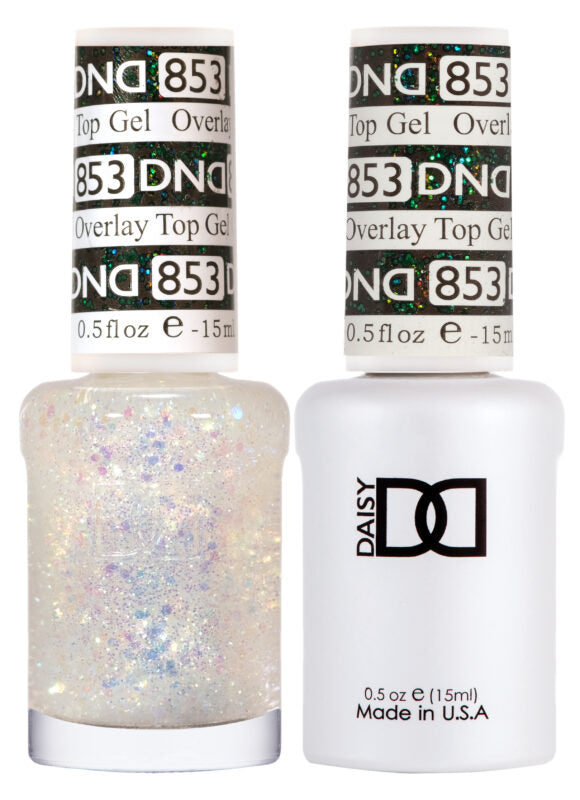 DND Duo Overlay Glitter Top Gel 853