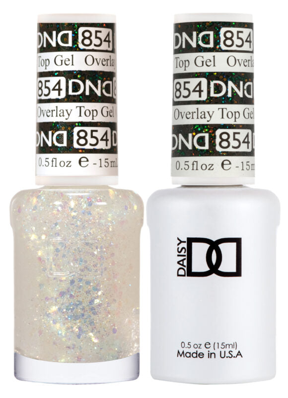 DND Duo Overlay Glitter Top Gel 854