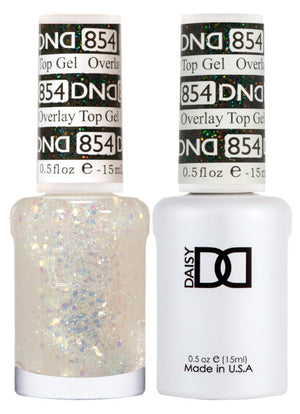 DND Duo Overlay Glitter Top Gel 854