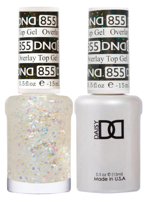 DND Duo Overlay Glitter Top Gel 855