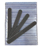 Acrylic Nail File Straight Shape 100/100 Grit - Black (50 pieces)