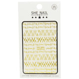 She Nail Stickers Triangles Gold SHE-009