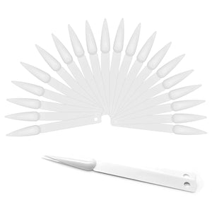 Tip Chart, Color Chart, Swatches, Color Palette, Nail Polish Sample Chart White/Pointy - (50 Tips/1 pack)