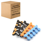 EVA Pedicure Toe Separators - Orange Print, Orange, Blue, Gray Print (1 case/1000 pieces)
