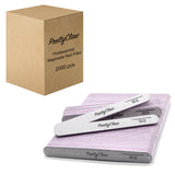 PrettyClaw Acrylic Nail Files Straight Shape 100/100 Grit - Zebra (1 Case/2000 Pieces)