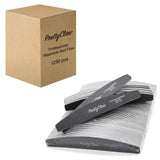 PrettyClaw Acrylic Nail Files Half Moon Shape 100/100 Grit - Black (1 Case/1250 pieces)