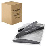 PrettyClaw Acrylic Nail Files Half Moon Shape 100/180 Grit - Black (1 Case/1250 pieces)