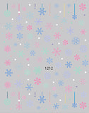 Nail Stickers Colorful Snowflake Christmas Winter JO-1212