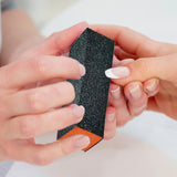 PrettyClaw 3-Way Nail Buffer Blocks 80/80/100 - Orange/Black