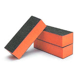 3-Way Nail Buffer Blocks 80/80/100 Grit - Orange/Black (1 case/500 pieces)