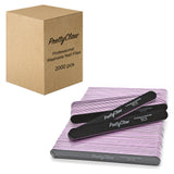 PrettyClaw Acrylic Nail Files Straight Shape 180/240 Grit - Black (1 Case/2000 Pieces)