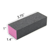 PrettyClaw 3-Way Nail Buffer Blocks 120/120/120 Grit - Pink/Black (1 case/500 pieces)