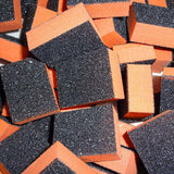 Double Sided Nail Buffers Mini Size 80/80 Grit - Orange/Black (1 case/1500 pieces)