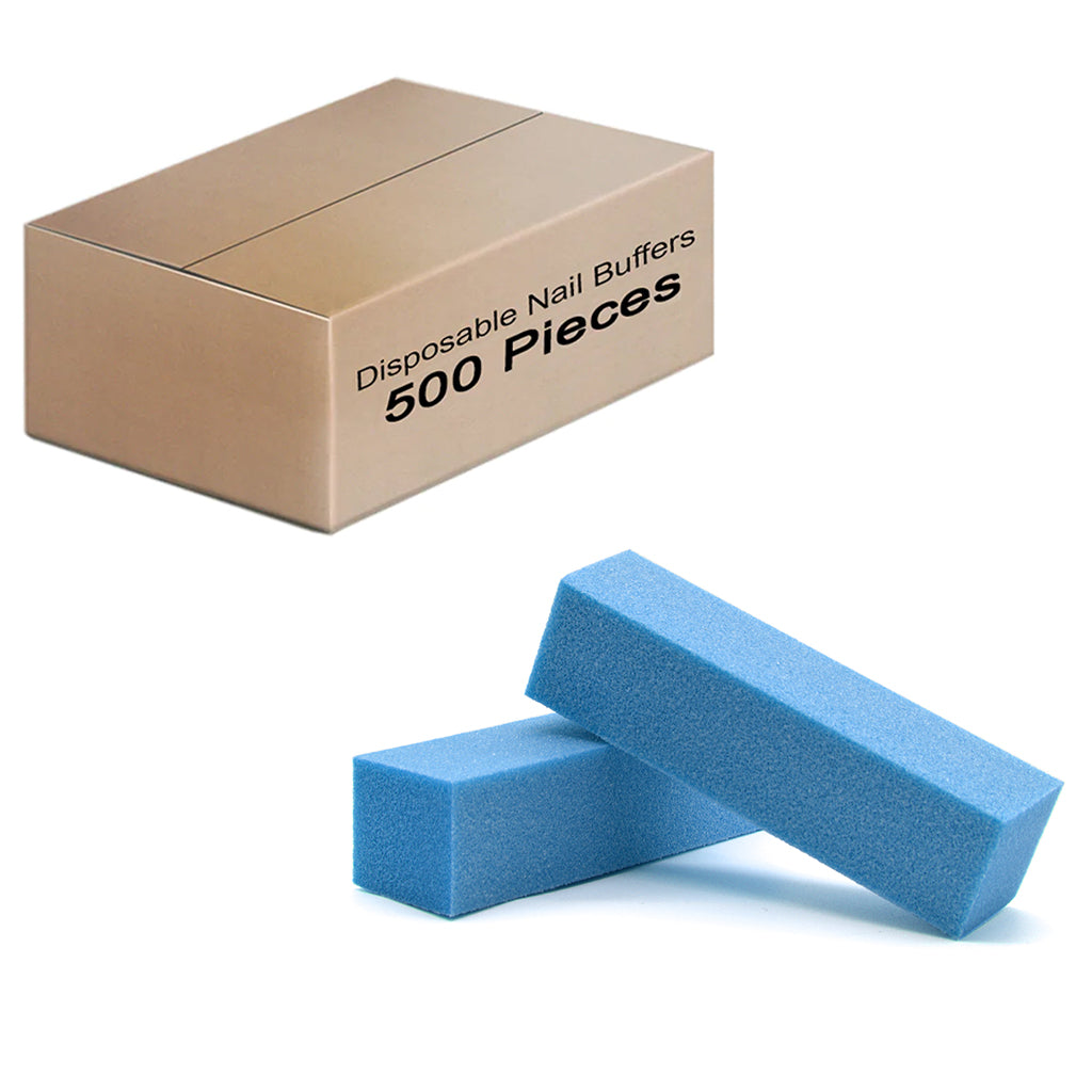 PrettyClaw 4-Way Nail Buffer Blocks 120 Grit - Blue (1 case/500 pieces)