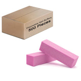 PrettyClaw 4-Way Nail Buffer Blocks 120 Grit - Pink (1 case/500 pieces)