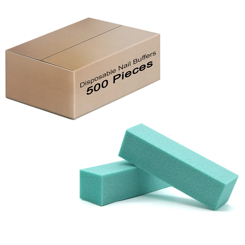PrettyClaw 4-Way Nail Buffer Blocks 120 Grit - Teal (1 case/500 pieces)