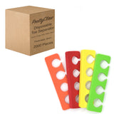 PrettyClaw EVA Pedicure Toe Separators - Red, Orange, Green, Yellow (2000 Pieces/1000 Pairs)