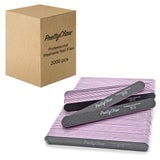 PrettyClaw Acrylic Nail Files Straight Shape 80/100 Grit - Black (1 Case/2000 Pieces)