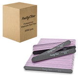 PrettyClaw Acrylic Nail Files Straight Shape 80/80 Grit - Black (1 Case/2000 Pieces)