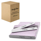 PrettyClaw Acrylic Nail Files Straight Shape 80/80 Grit - Zebra (1 Case/2000 Pieces)