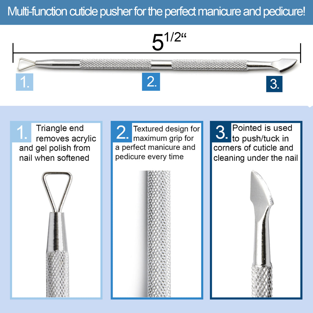 PrettyClaw Double Sided A06 Cuticle Pusher