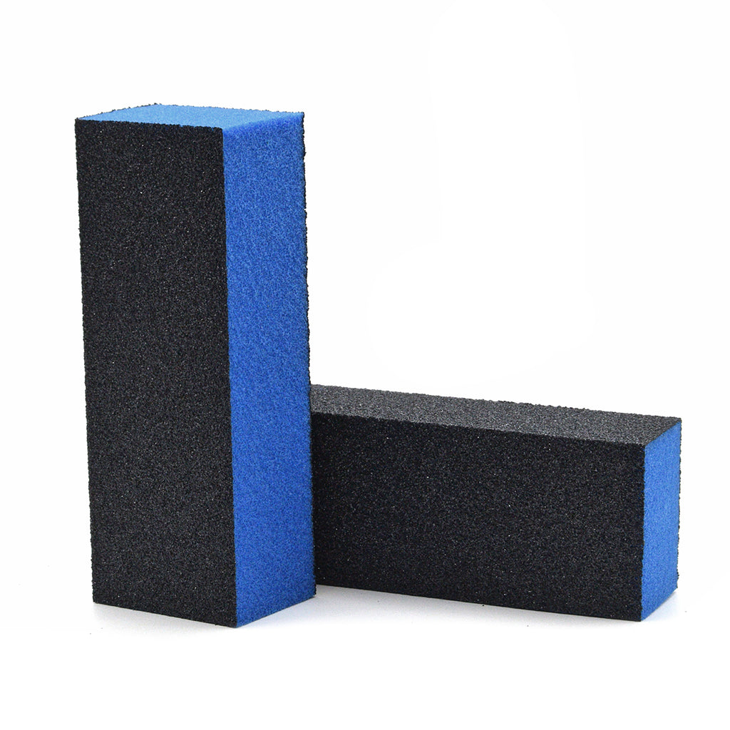 PrettyClaw 3-Way Nail Buffer Blocks 120/120/120 Grit - Blue/Black (1 case/500 pieces)