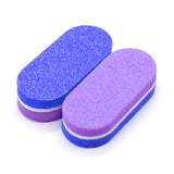 Double Sided Oval Nail Buffers 100/180 Grit - Purple/Blue (1 case/1500 pieces)