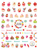 Nail Stickers Cupcake Dessert Sweet Treat CA-022