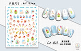 Nail Stickers Cake Ice Cream Cupcake Dessert CA-023