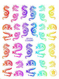 Nail Stickers Dragon Rainbow CB-216