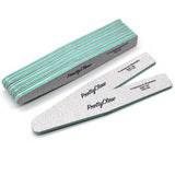 PrettyClaw Acrylic Nail Files Diamond Shape 100/100 Grit - Zebra (10 pieces)