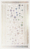 Nail Stickers Squares Silver F-306S