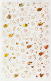 Nail Stickers Cross Star Angel Wings Gold F-334G