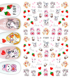 Nail Stickers Bunny Rabbit F-589