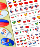 Nail Stickers International Flag Shapes F-663