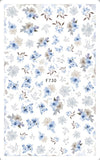 Nail Stickers Blue Flowers F-730