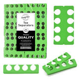 PrettyClaw EVA Pedicure Toe Separators - Green (200 Pieces/100 Pairs)