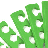 PrettyClaw EVA Pedicure Toe Separators - Green (200 Pieces/100 Pairs)