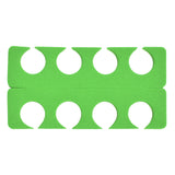 PrettyClaw EVA Pedicure Toe Separators - Green (200 Pieces/100 Pairs)