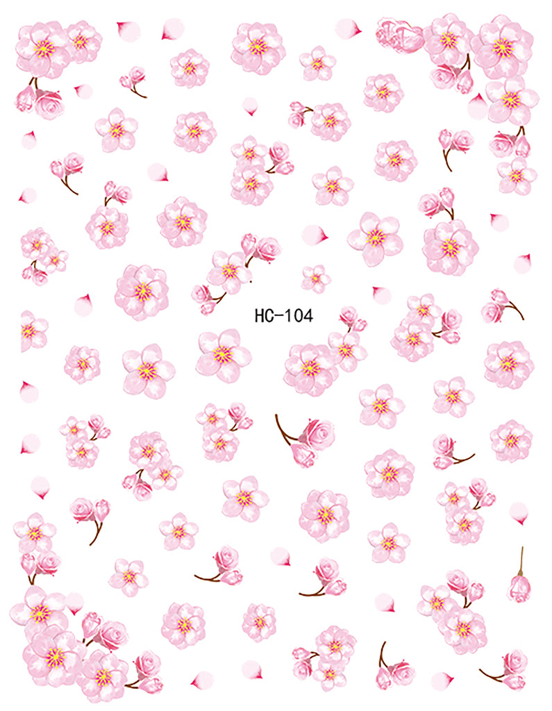 Nail Stickers Cherry Blossom Flowers HC-104